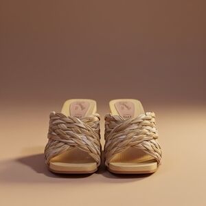 Seychelles Woven Cream Mules